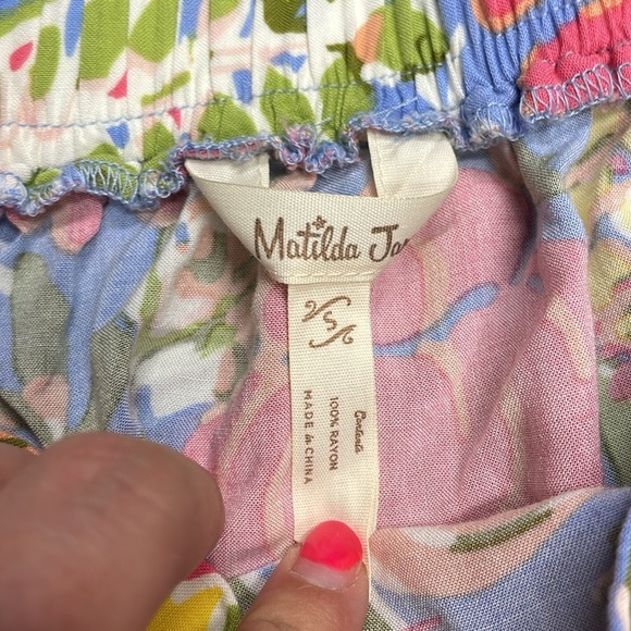 Matilda Jane Ruffle Midi Maxi Floral Boho Feminine Skirt Size Small Tiered Hi Lo - Picture 3 of 3